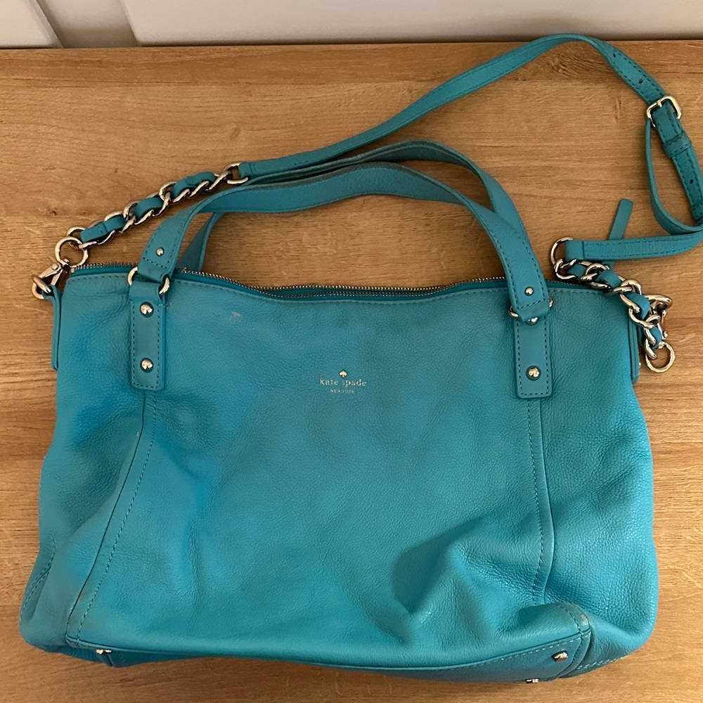 Kate Spade Turquoise Leather Shoulder Bag